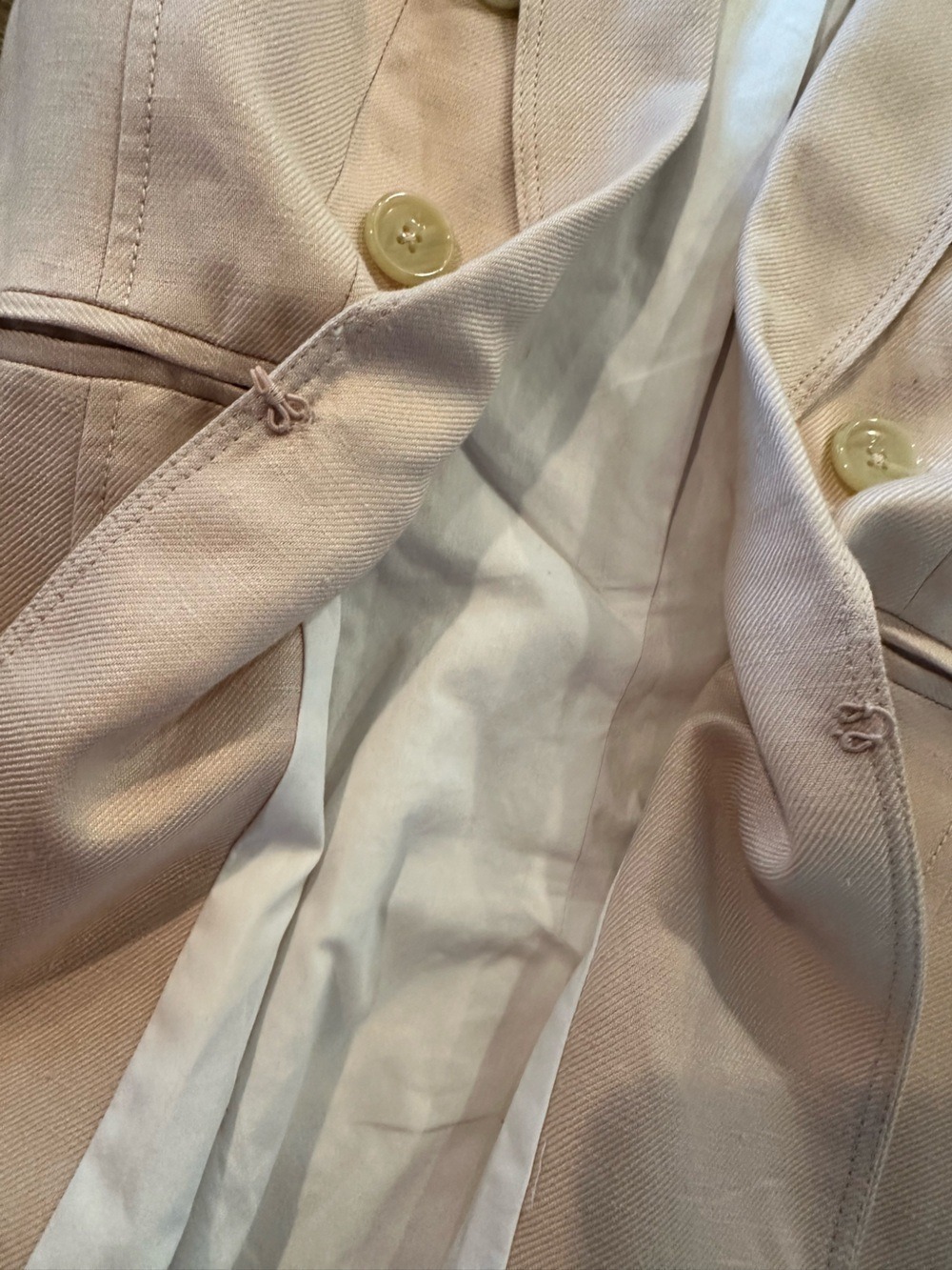 Donna Karan New York Ligh Pink Linen Blend Blazer XXS Like New - Picture 6 of 7